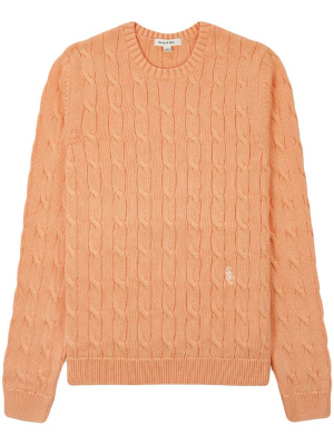 Logo-embroidered cable-knit jumper, Sporty & Rich Logo-embroidered cable-knit jumper
Logo-embroidered cable-knit jumper, Sporty & Rich Logo-embroidered cable-knit jumper
