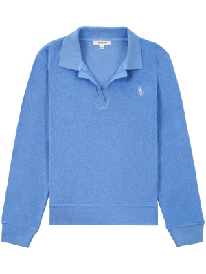 Terry-cloth cotton polo jumper, Sporty & Rich Terry-cloth cotton polo jumper
Terry-cloth cotton polo jumper, Sporty & Rich Terry-cloth cotton polo jumper