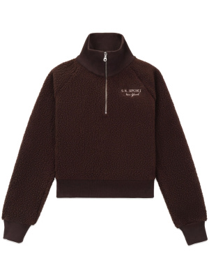 Logo-embroidered zip-up jumper, Sporty & Rich Logo-embroidered zip-up jumper
Logo-embroidered zip-up jumper, Sporty & Rich Logo-embroidered zip-up jumper