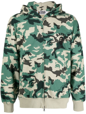 Camouflage-print zip-up hoodie, A BATHING APE® Camouflage-print zip-up hoodie
Camouflage-print zip-up hoodie, A BATHING APE® Camouflage-print zip-up hoodie