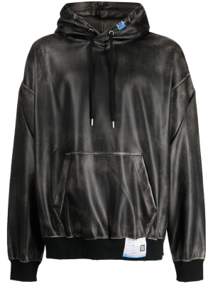 Distressed-effect faux-leather hoodie, Maison Mihara Yasuhiro Distressed-effect faux-leather hoodie
Distressed-effect faux-leather hoodie, Maison Mihara Yasuhiro Distressed-effect faux-leather hoodie