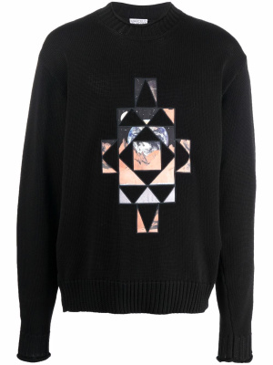 Geometric-patch jumper, Marcelo Burlon County of Milan Geometric-patch jumper
Geometric-patch jumper, Marcelo Burlon County of Milan Geometric-patch jumper