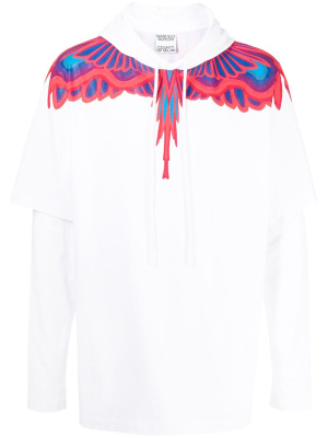 Feather-print layered hoodie, Marcelo Burlon County of Milan Feather-print layered hoodie
Feather-print layered hoodie, Marcelo Burlon County of Milan Feather-print layered hoodie