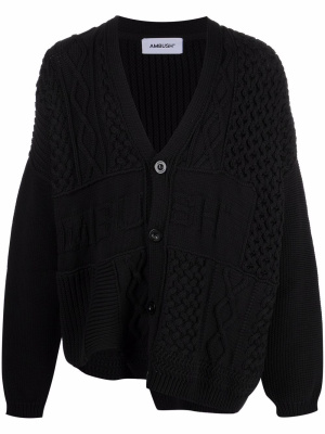 Patchwork-knit logo-detail cardigan, AMBUSH Patchwork-knit logo-detail cardigan
Patchwork-knit logo-detail cardigan, AMBUSH Patchwork-knit logo-detail cardigan