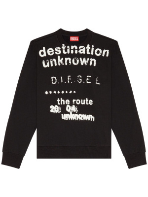 Slogan-print crew-neck sweatshirt, Diesel Slogan-print crew-neck sweatshirt
Slogan-print crew-neck sweatshirt, Diesel Slogan-print crew-neck sweatshirt