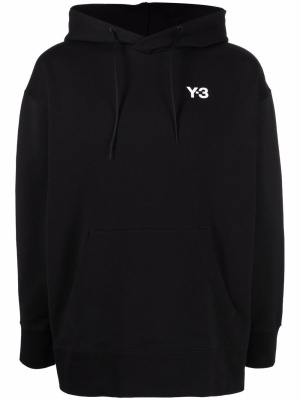 

Logo-print pullover hoodie, Y-3 Logo-print pullover hoodie