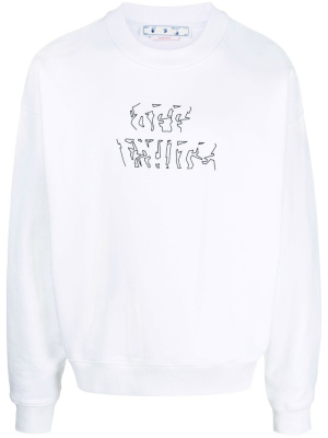 Stitched graffiti logo-embroidered sweatshirt, Off-White Stitched graffiti logo-embroidered sweatshirt
Stitched graffiti logo-embroidered sweatshirt, Off-White Stitched graffiti logo-embroidered sweatshirt