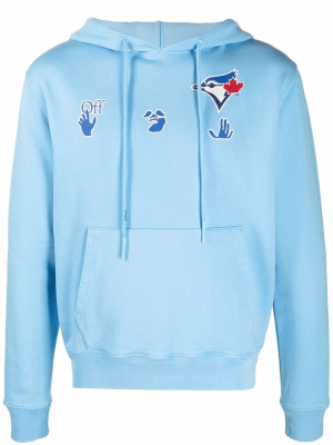 X MBL Blue Jays logo-print hoodie, Off-White X MBL Blue Jays logo-print hoodie
X MBL Blue Jays logo-print hoodie, Off-White X MBL Blue Jays logo-print hoodie