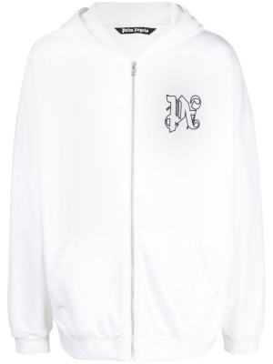 Monogram-embroidered cotton hoodie, Palm Angels Monogram-embroidered cotton hoodie
Monogram-embroidered cotton hoodie, Palm Angels Monogram-embroidered cotton hoodie