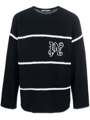 Embroidered-monogram striped jumper, Palm Angels Embroidered-monogram striped jumper
Embroidered-monogram striped jumper, Palm Angels Embroidered-monogram striped jumper