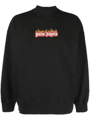 Burning Logo-print distressed sweatshirt, Palm Angels Burning Logo-print distressed sweatshirt
Burning Logo-print distressed sweatshirt, Palm Angels Burning Logo-print distressed sweatshirt