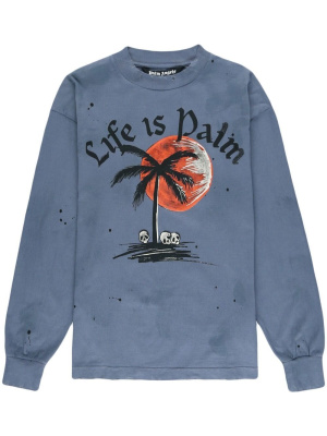 Distressed graphic-print sweatshirt, Palm Angels Distressed graphic-print sweatshirt
Distressed graphic-print sweatshirt, Palm Angels Distressed graphic-print sweatshirt