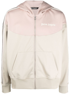 

Panelled hooded track jacket, Palm Angels Panelled hooded track jacket