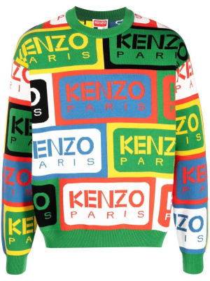 Green Intarsia Knit Crew Neck Jumper, Kenzo Green Intarsia Knit Crew Neck Jumper
Green Intarsia Knit Crew Neck Jumper, Kenzo Green Intarsia Knit Crew Neck Jumper