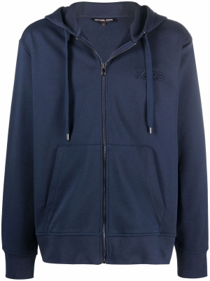 

Embroidered-logo zip-up hoodie, Michael Kors Embroidered-logo zip-up hoodie