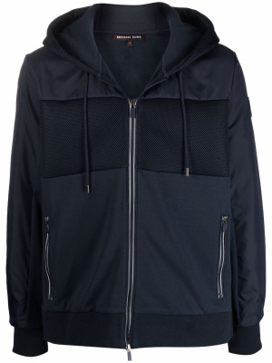 

Zip-up mesh-detail hoodie, Michael Kors Zip-up mesh-detail hoodie