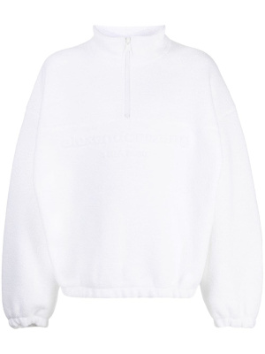 Logo-embossed fleece sweatshirt, Alexander Wang Logo-embossed fleece sweatshirt
Logo-embossed fleece sweatshirt, Alexander Wang Logo-embossed fleece sweatshirt