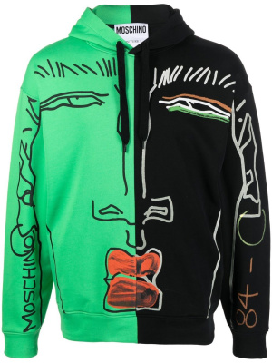 Illustration-print colour-block hoodie, Moschino Illustration-print colour-block hoodie
Illustration-print colour-block hoodie, Moschino Illustration-print colour-block hoodie