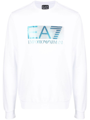 

Metallic logo-print sweatshirt, Ea7 Emporio Armani Metallic logo-print sweatshirt