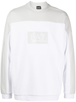 

Two-tone logo-print sweatshirt, Ea7 Emporio Armani Two-tone logo-print sweatshirt