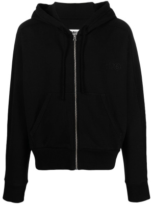 Logo-embroidery zip-up hoodie, MM6 Maison Margiela Logo-embroidery zip-up hoodie
Logo-embroidery zip-up hoodie, MM6 Maison Margiela Logo-embroidery zip-up hoodie