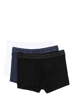 Logo-waistband boxers (pack of 3), Karl Lagerfeld Logo-waistband boxers (pack of 3)
Logo-waistband boxers (pack of 3), Karl Lagerfeld Logo-waistband boxers (pack of 3)