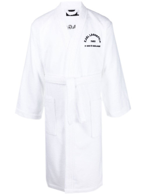 Logo-embroidered organic cotton robe, Karl Lagerfeld Logo-embroidered organic cotton robe
Logo-embroidered organic cotton robe, Karl Lagerfeld Logo-embroidered organic cotton robe
