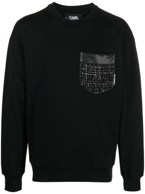 Bouclé-pocket organic-cotton sweatshirt, Karl Lagerfeld Bouclé-pocket organic-cotton sweatshirt
Bouclé-pocket organic-cotton sweatshirt, Karl Lagerfeld Bouclé-pocket organic-cotton sweatshirt