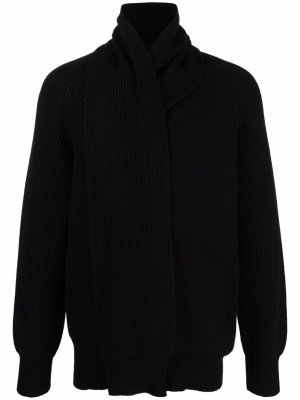 Scarf-detail ribbed-knit jumper, Alexander McQueen Scarf-detail ribbed-knit jumper
Scarf-detail ribbed-knit jumper, Alexander McQueen Scarf-detail ribbed-knit jumper