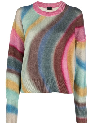 

Swirl-print cotton-wool jumper, PS Paul Smith Swirl-print cotton-wool jumper