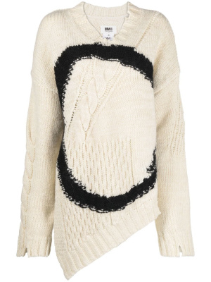 Asymmetric distressed V-neck jumper, MM6 Maison Margiela Asymmetric distressed V-neck jumper
Asymmetric distressed V-neck jumper, MM6 Maison Margiela Asymmetric distressed V-neck jumper