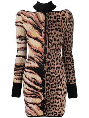 Animal-print knitted midi dress, Roberto Cavalli Animal-print knitted midi dress
Animal-print knitted midi dress, Roberto Cavalli Animal-print knitted midi dress