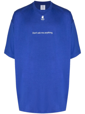 X Apple slogan-print cotton T-shirt, VETEMENTS X Apple slogan-print cotton T-shirt
X Apple slogan-print cotton T-shirt, VETEMENTS X Apple slogan-print cotton T-shirt