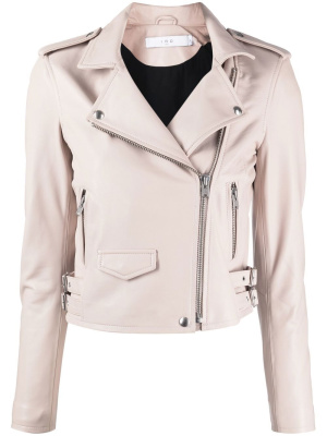 Off-centre zip-fastening biker jacket, IRO Off-centre zip-fastening biker jacket
Off-centre zip-fastening biker jacket, IRO Off-centre zip-fastening biker jacket