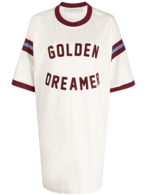 Slogan-appliqué cotton T-shirt dress, Golden Goose Slogan-appliqué cotton T-shirt dress
Slogan-appliqué cotton T-shirt dress, Golden Goose Slogan-appliqué cotton T-shirt dress