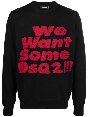 

We Want Some Dsq2!!! slogan jumper, Dsquared2 We Want Some Dsq2!!! slogan jumper