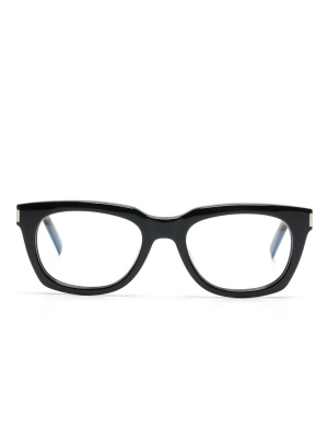 Logo-debossed rectangle-frame glasses, Saint Laurent Eyewear Logo-debossed rectangle-frame glasses
Logo-debossed rectangle-frame glasses, Saint Laurent Eyewear Logo-debossed rectangle-frame glasses
