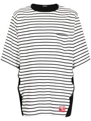 Logo-patch striped cotton T-shirt, Undercover Logo-patch striped cotton T-shirt
Logo-patch striped cotton T-shirt, Undercover Logo-patch striped cotton T-shirt