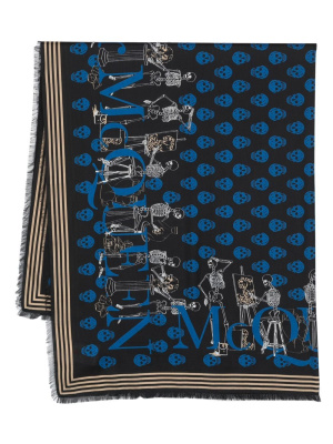 

Skull-print scarf, Alexander McQueen Skull-print scarf