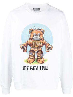 

Logo organic cotton sweatshirt, Moschino Logo organic cotton sweatshirt