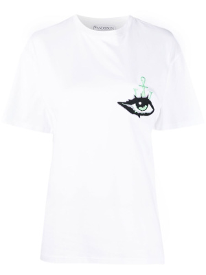 Embroidered-logo short-sleeve T-shirt, JW Anderson Embroidered-logo short-sleeve T-shirt
Embroidered-logo short-sleeve T-shirt, JW Anderson Embroidered-logo short-sleeve T-shirt