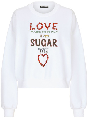 

Crystal-embellished sweatshirt, Dolce & Gabbana Crystal-embellished sweatshirt