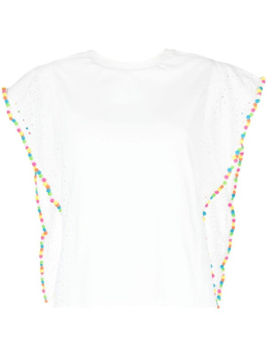 Embroidered-edge pompom-detail T-Shirt, TWINSET Embroidered-edge pompom-detail T-Shirt
Embroidered-edge pompom-detail T-Shirt, TWINSET Embroidered-edge pompom-detail T-Shirt