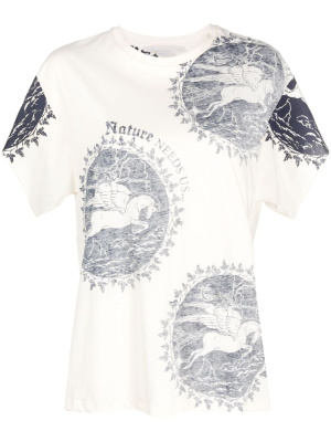 Stamp-print short-sleeve T-shirt, Stella McCartney Stamp-print short-sleeve T-shirt
Stamp-print short-sleeve T-shirt, Stella McCartney Stamp-print short-sleeve T-shirt