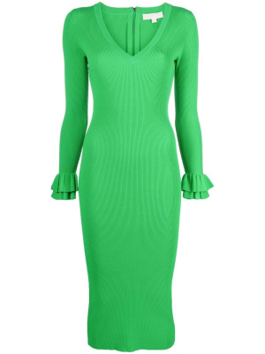 V-neck long-sleeve midi dress, Michael Kors V-neck long-sleeve midi dress
V-neck long-sleeve midi dress, Michael Kors V-neck long-sleeve midi dress