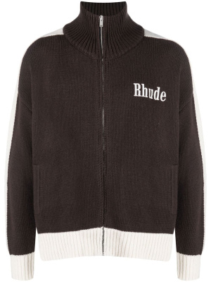 Logo-embroidered high-neck cardigan, Rhude Logo-embroidered high-neck cardigan
Logo-embroidered high-neck cardigan, Rhude Logo-embroidered high-neck cardigan