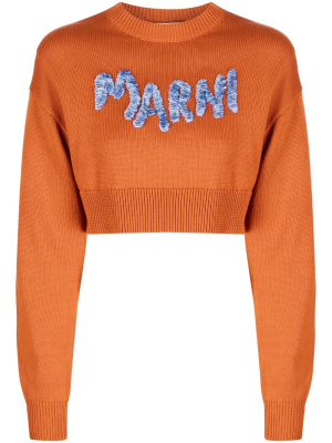 Logo-print cotton cropped sweatshirt, Marni Logo-print cotton cropped sweatshirt
Logo-print cotton cropped sweatshirt, Marni Logo-print cotton cropped sweatshirt