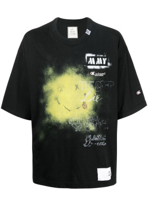 Graphic-print crew-neck T-shirt, Maison Mihara Yasuhiro Graphic-print crew-neck T-shirt
Graphic-print crew-neck T-shirt, Maison Mihara Yasuhiro Graphic-print crew-neck T-shirt