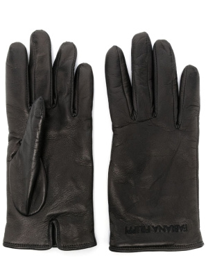 

Embroidered-logo leather gloves, Fabiana Filippi Embroidered-logo leather gloves