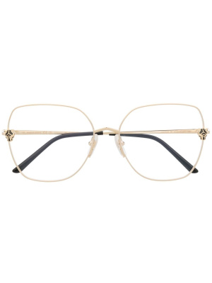 Oversized engraved-detail glasses, Cartier Eyewear Oversized engraved-detail glasses
Oversized engraved-detail glasses, Cartier Eyewear Oversized engraved-detail glasses